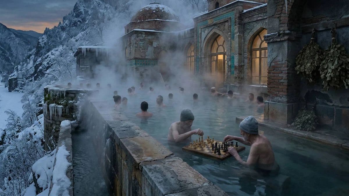 The Bathhouse at the Edge of Winter